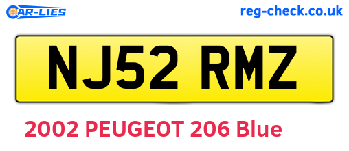 NJ52RMZ are the vehicle registration plates.