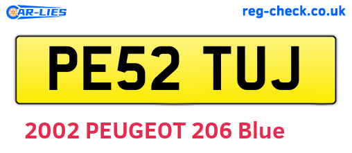 PE52TUJ are the vehicle registration plates.