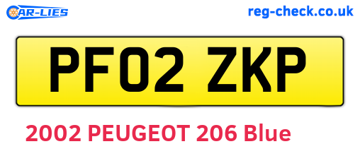 PF02ZKP are the vehicle registration plates.