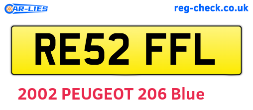 RE52FFL are the vehicle registration plates.