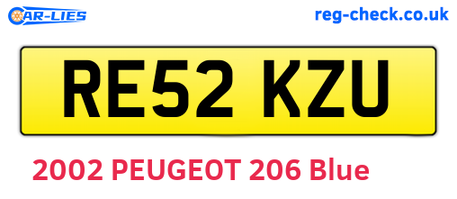 RE52KZU are the vehicle registration plates.