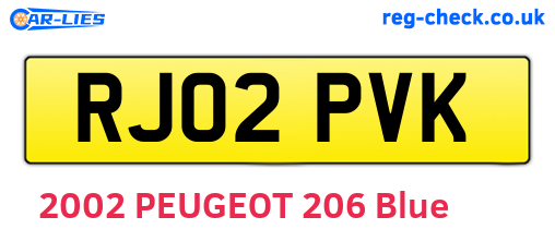 RJ02PVK are the vehicle registration plates.