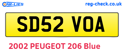 SD52VOA are the vehicle registration plates.