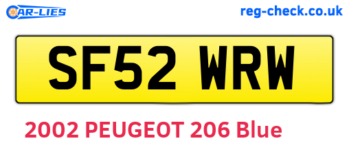 SF52WRW are the vehicle registration plates.