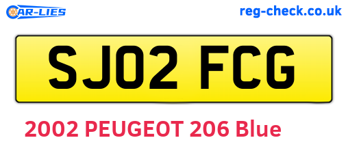 SJ02FCG are the vehicle registration plates.