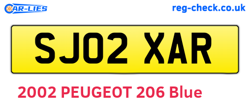 SJ02XAR are the vehicle registration plates.