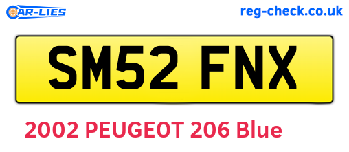 SM52FNX are the vehicle registration plates.