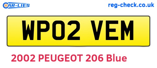 WP02VEM are the vehicle registration plates.