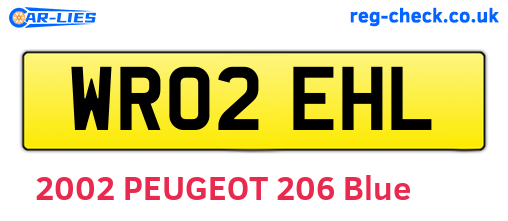 WR02EHL are the vehicle registration plates.