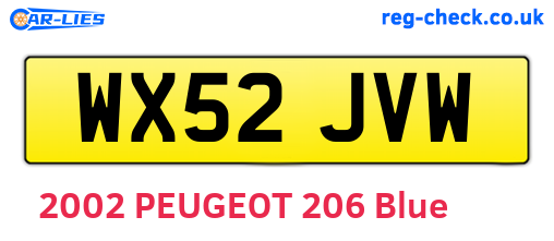 WX52JVW are the vehicle registration plates.
