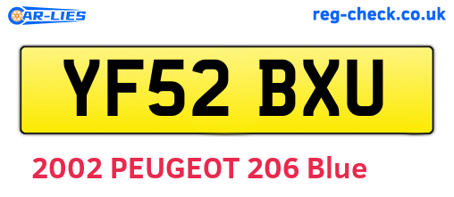 YF52BXU are the vehicle registration plates.