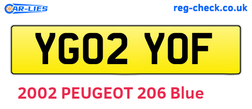 YG02YOF are the vehicle registration plates.