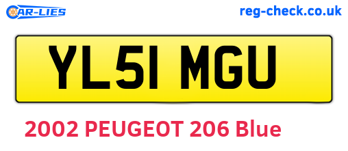 YL51MGU are the vehicle registration plates.