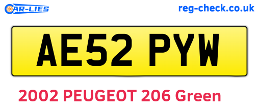 AE52PYW are the vehicle registration plates.