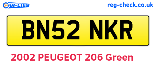 BN52NKR are the vehicle registration plates.