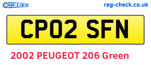 CP02SFN are the vehicle registration plates.