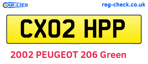 CX02HPP are the vehicle registration plates.