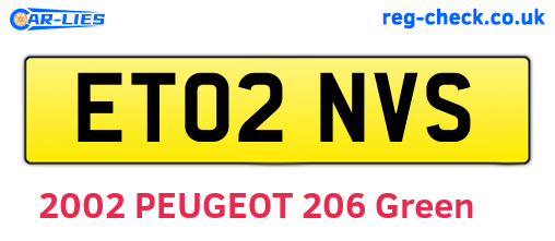 ET02NVS are the vehicle registration plates.
