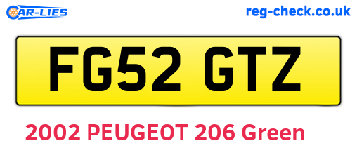 FG52GTZ are the vehicle registration plates.