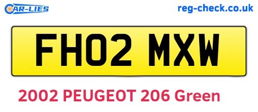 FH02MXW are the vehicle registration plates.