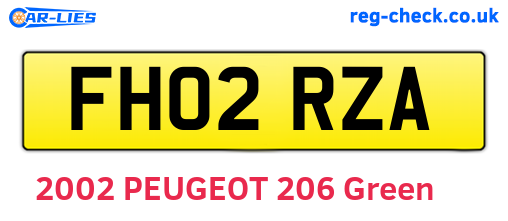 FH02RZA are the vehicle registration plates.