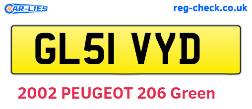 GL51VYD are the vehicle registration plates.