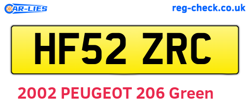 HF52ZRC are the vehicle registration plates.