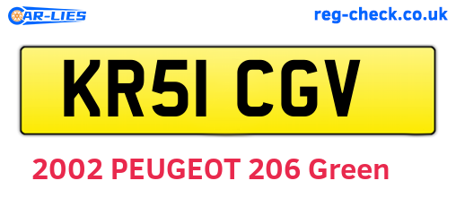 KR51CGV are the vehicle registration plates.