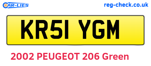 KR51YGM are the vehicle registration plates.