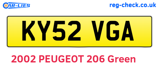 KY52VGA are the vehicle registration plates.
