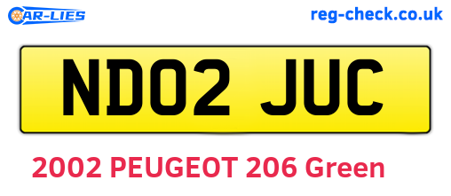 ND02JUC are the vehicle registration plates.