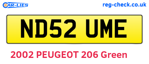 ND52UME are the vehicle registration plates.