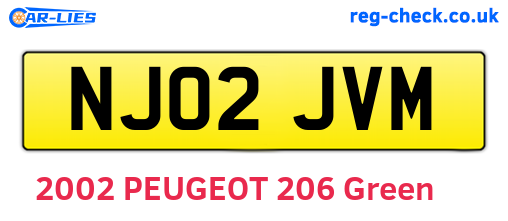 NJ02JVM are the vehicle registration plates.