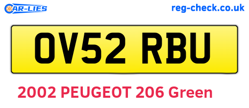 OV52RBU are the vehicle registration plates.