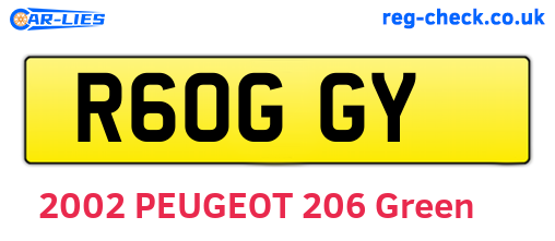 R60GGY are the vehicle registration plates.