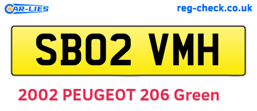 SB02VMH are the vehicle registration plates.