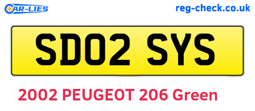 SD02SYS are the vehicle registration plates.