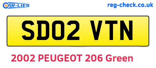 SD02VTN are the vehicle registration plates.