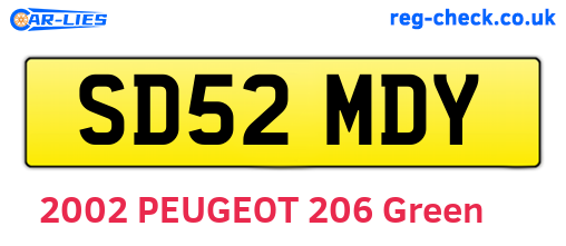 SD52MDY are the vehicle registration plates.