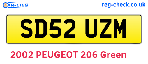 SD52UZM are the vehicle registration plates.