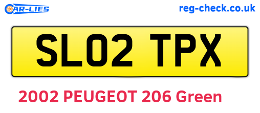 SL02TPX are the vehicle registration plates.