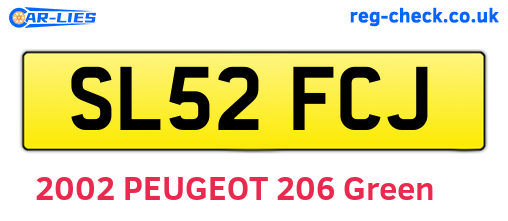 SL52FCJ are the vehicle registration plates.