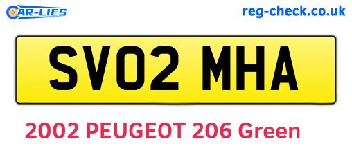 SV02MHA are the vehicle registration plates.
