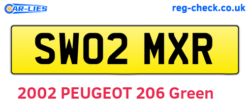 SW02MXR are the vehicle registration plates.
