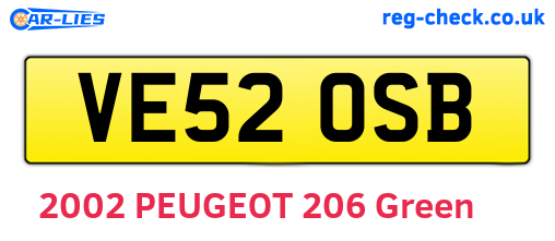 VE52OSB are the vehicle registration plates.
