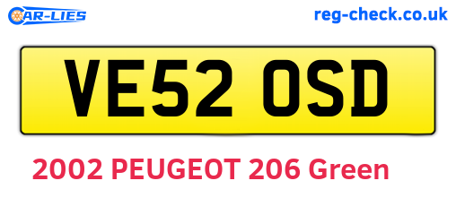 VE52OSD are the vehicle registration plates.