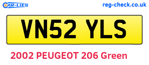 VN52YLS are the vehicle registration plates.
