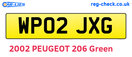 WP02JXG are the vehicle registration plates.