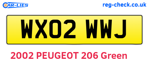 WX02WWJ are the vehicle registration plates.
