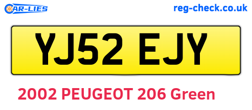 YJ52EJY are the vehicle registration plates.